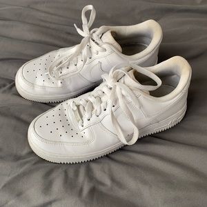 Nike Air Force 1s, white